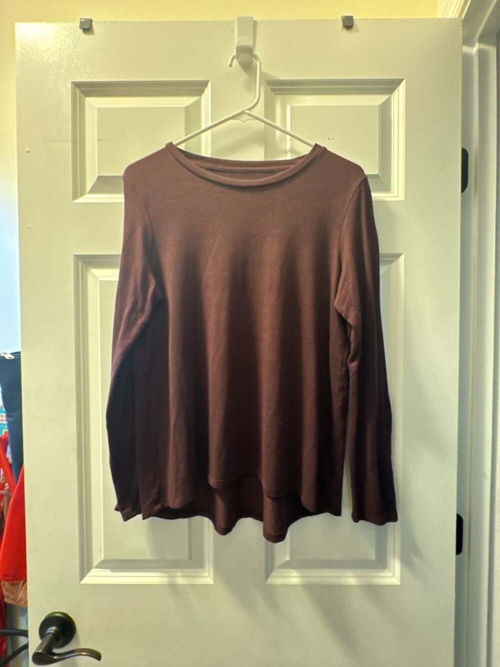 American Eagle Soft & Sexy Plush Long Sleeve Crew Neck Top
